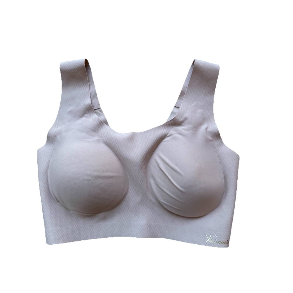 Victoria's Secret Wireless Comfort Bra Nude Beige XS-M Seamless Lightly Padded